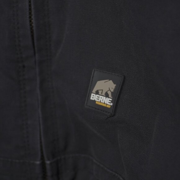 Mens Berne Matco Tools Zip up workwear Jacket big logo spell out embroidered - Picture 9 of 15